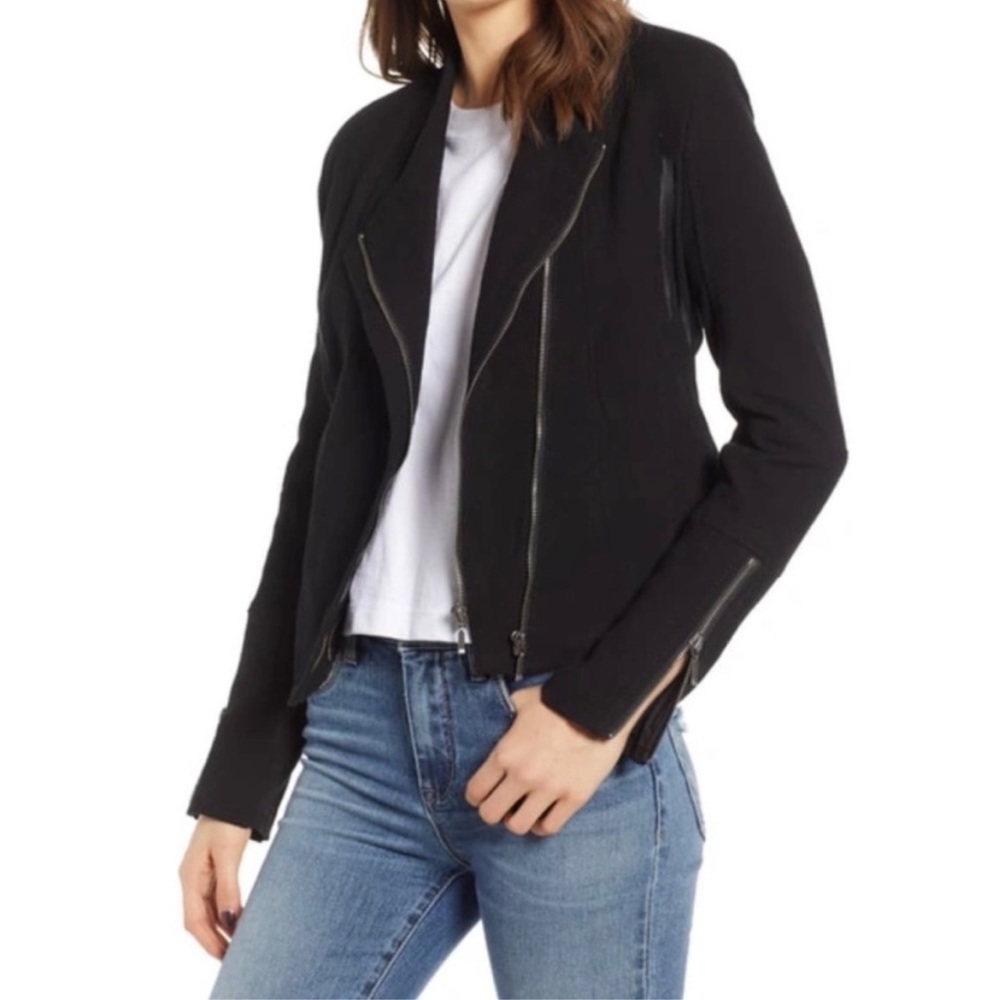 Blank NYC | Black Sin City Mesh Cut Out Double Zip
Moto Jacket Size Small